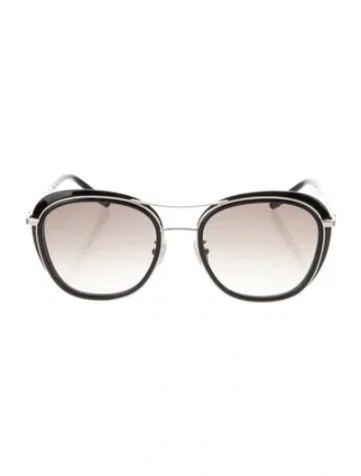 Pre-owned Boucheron Oversize Gradient Sunglasses In Black