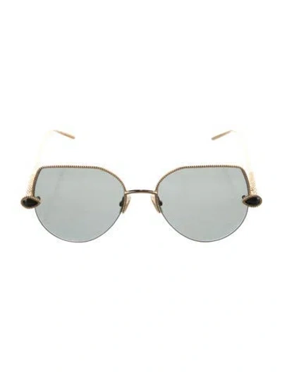 Pre-owned Boucheron Oversize Tinted Sunglasses In Gold