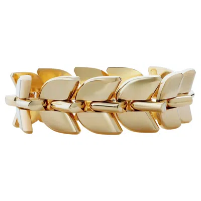 Pre-owned Boucheron Paris 18k Gold "palmettes" Gold Bracelet In Multi