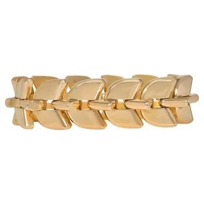 Pre-owned Boucheron Paris Retro Gold Palmettes Bracelet In Multi