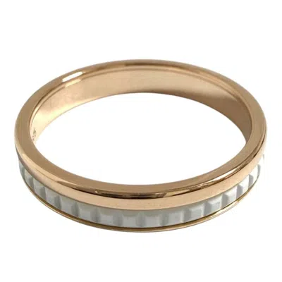Pre-owned Boucheron Pink Gold (18k) Ceramic Band Ring ()