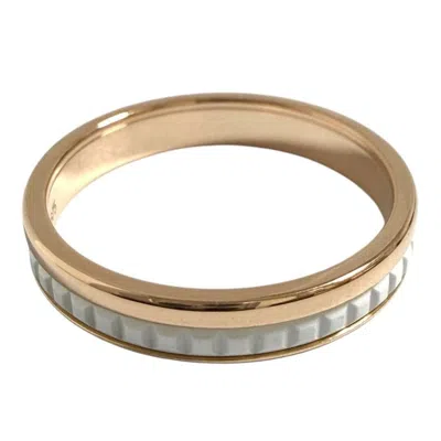 Pre-owned Boucheron Pink Gold (18k) Ceramic Band Ring ()