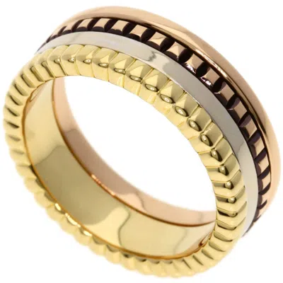 Pre-owned Boucheron Pink White Yellow Band Ring () In Multi