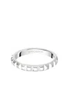 Boucheron Platinum Clou De Paris Ring In Silver