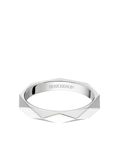 Boucheron Platinum Facette Geometric Ring