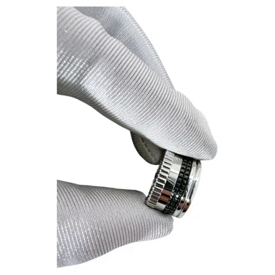 Pre-owned Boucheron Quatre Black Edition White Gold Black Pvd Large Ring Us 5