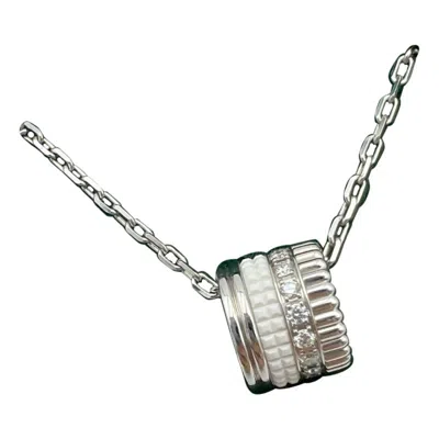Pre-owned Boucheron Quatre Double White Edition 18k White Gold Diamond Pendant Necklace