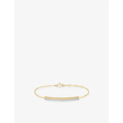 Boucheron Quatre Radiant Edition 18ct Yellow Gold And 0.18ct Diamond Chain Bracelet