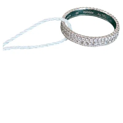 Pre-owned Boucheron Quatre Radiant Edition 18k White Gold 3-row Pav� Diamond Ring