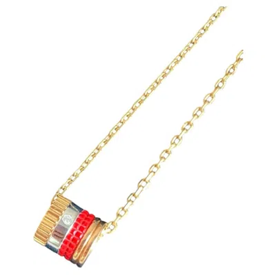 Pre-owned Boucheron Quatre Red Edition Diamond Pendant Necklace 18k Gold
