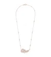Boucheron Rose Gold And Diamond Plume De Paon Necklace In Pink