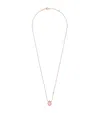 Boucheron Rose Gold, Diamond And Pink Quartz Serpent Bohème Necklace In Pink