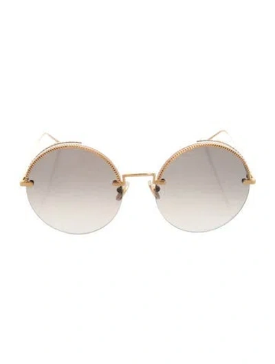 Pre-owned Boucheron Round Gradient Sunglasses In Gold