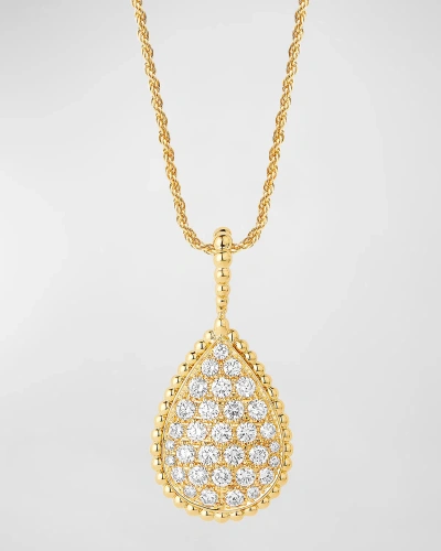 Boucheron Serpent Boheme 18k Gold Diamond Pendant Necklace