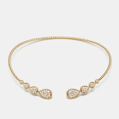 Pre-owned Boucheron Serpent Bohème Diamond 18k Yellow Gold Choker Necklace