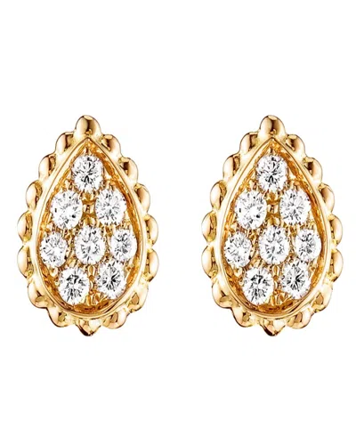 Boucheron Serpent Boheme Extra Small Diamond Stud Earrings In Yellow Gold