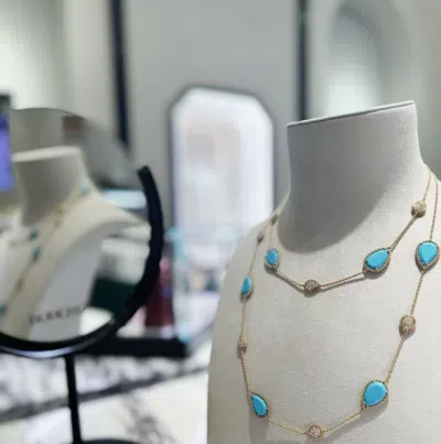 Pre-owned Boucheron Serpent Bohème High Jewelry Collection Turquoise Sweater Necklace In Multi