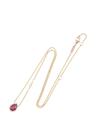 Pre-owned Boucheron Serpent Bohème Rhodolite Garnet Necklace In Pink