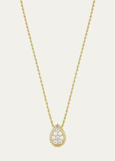 Boucheron Serpent Boheme Small Diamond Pendant Necklace In Yellow Gold
