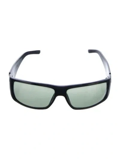 Pre-owned Boucheron Shield Tinted Sunglasses In Black