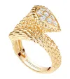 Boucheron Small Yellow Gold And Diamond Serpent Bohème Motif Ring