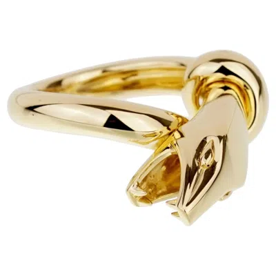 Pre-owned Boucheron Snake Kaa 18k Yellow Gold Ring Sz 5