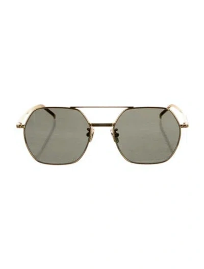 Pre-owned Boucheron Square Mirrored Sunglasses In Gold