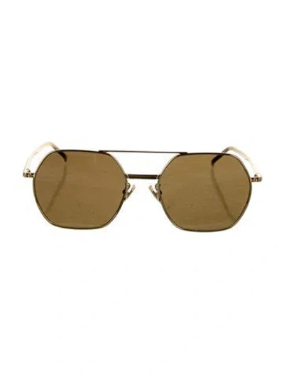 Pre-owned Boucheron Square Tinted Sunglasses In Gold