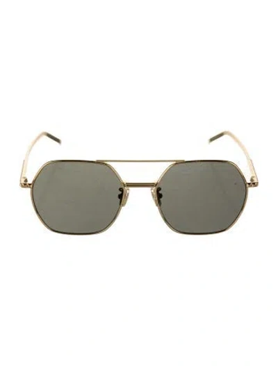 Pre-owned Boucheron Square Tinted Sunglasses W/ Tags In Gold