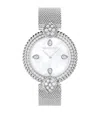Boucheron White Gold Serpent Bohème Stainless Steel And 1.21ct Diamond Quartz Watch In Gold