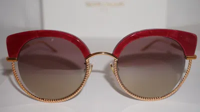 Pre-owned Boucheron Sunglasses Burgundy Gold Pink Bc0105s 002 53 22 135 In Red