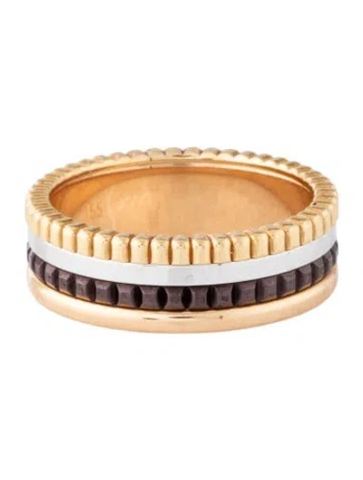 Pre-owned Boucheron Tri-color Quatre Classique Small Band In Multi