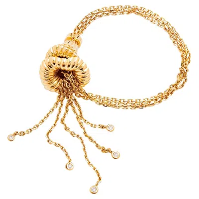 Pre-owned Boucheron Very Rare Rose Gold And Diamond Froufrou Bracelet In Red