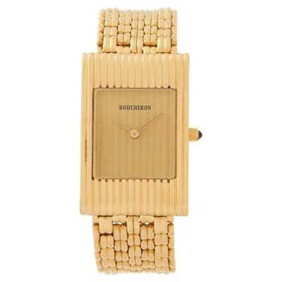 Pre-owned Boucheron Vintage  18 Karat Yellow Gold Large Dial Reflet Watch