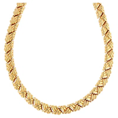 Pre-owned Boucheron Vintage  Braide Necklace In Yellow Gold