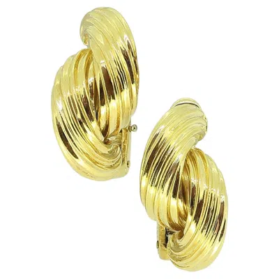 Pre-owned Boucheron Vintage Textured Earrings In Multi