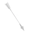 Boucheron White Gold And Diamond Nature Triompahnte Flèche Single Earring In Silver