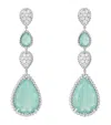 Boucheron White Gold And Diamond Serpent Bohème Couleur Earrings In Blue