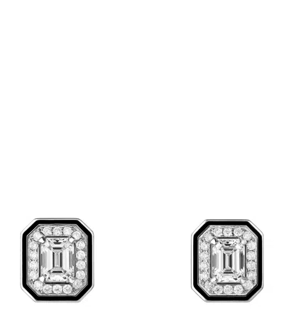 Boucheron White Gold And Diamond Vendôme Liseré Earrings