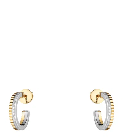 Boucheron Womens Yellow Gold Quatre Radiant Edition 18ct Yellow And White-gold 0.24ct Diamond Hoop E
