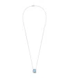 Boucheron White Gold, Diamond And Aquamarine Vendôme Liseré Pendant Necklace In Blue