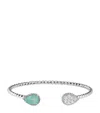 Boucheron White Gold, Diamond And Aquaprase Serpent Bohème Bangle In Blue