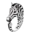 Boucheron White Gold, Diamond And Onyx Animaux De Collection Zebra Ring