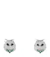 Boucheron White Gold, Diamond And Tsavorite Animaux De Collection Wladimir The Cat Earrings In White