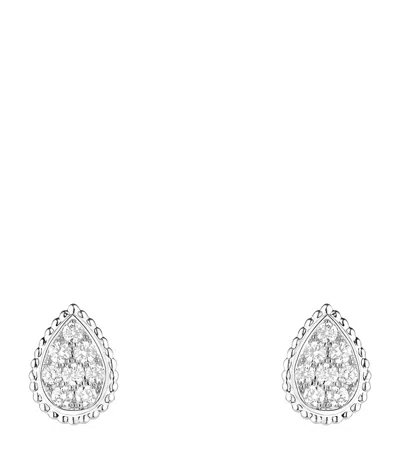 Boucheron White Gold Serpent Boheme Earrings In Metallic