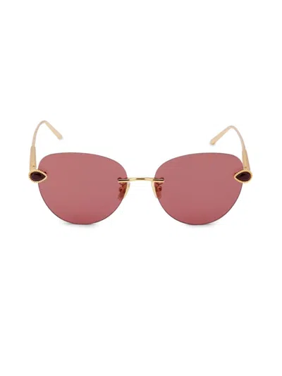 Boucheron Women's 57mm Special Edition Oval Sunglasses In Pink