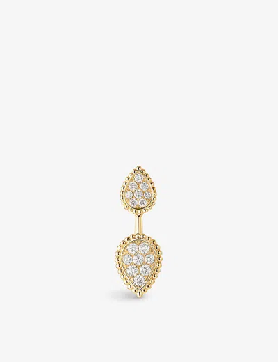 Boucheron Women's Gold Serpent Bohème 18ct Yellow-gold And 0.49ct Diamond Single Earring