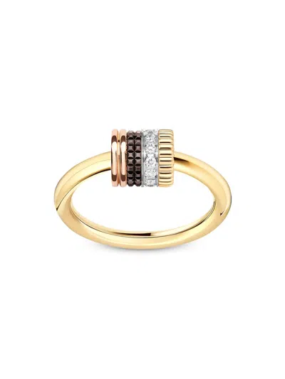 Boucheron Womens Yellow Gold Quatre Classique 18ct Yellow-gold, White-gold, Pink-gold, Pvd And 0.18ct Diamond 