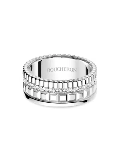 Boucheron Women's Quatre Radiant 18k White Gold & 0.24 Tcw Diamond Ring