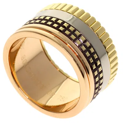 Pre-owned Boucheron Yellow Gold (18k) Pink Gold (18k) White Gold (18k) Band Ring ()